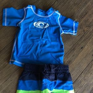 Boy’s swim trunks and UV protection shirt